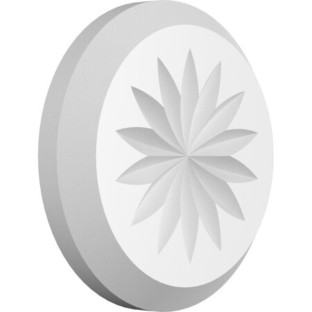 Ekena Millwork Standard Grayson Flower Rosette With Beveled Edge, 3"W x 3"H x 1/2"P ROSP030X030X050GRY10